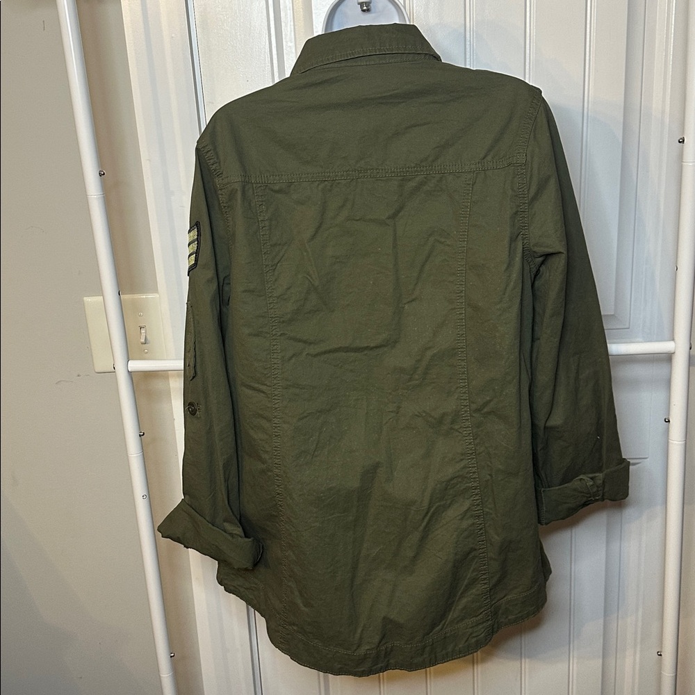 Ashley By 26‎ International Size Large Olive Green Army Utility Jacket - Picture 7 of 10